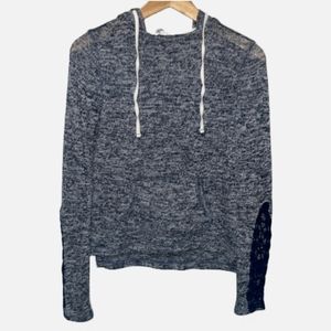 Aeropostale Marled Knit Sweater Hoodie X-Small